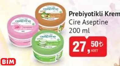 CİRE ASEPTİNE  PREBİYOTİKLİ KREM